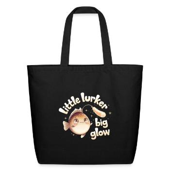 Little Lurker, Big Glow - Anglerfish - Eco-Friendly Cotton Tote - black - Front