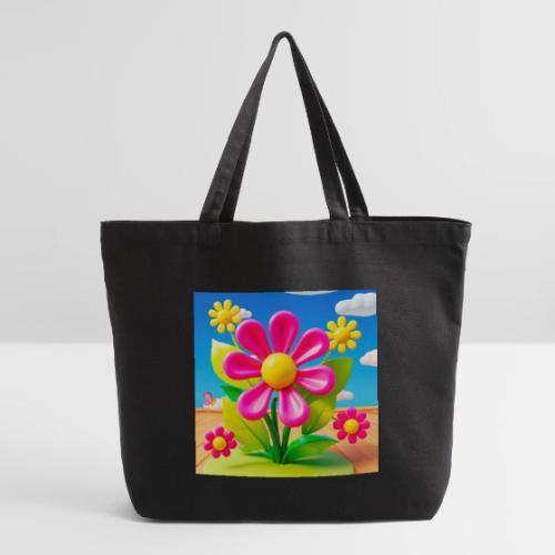 Pink Floral Peace | Sky & Nature Design - Eco-Friendly Cotton Tote