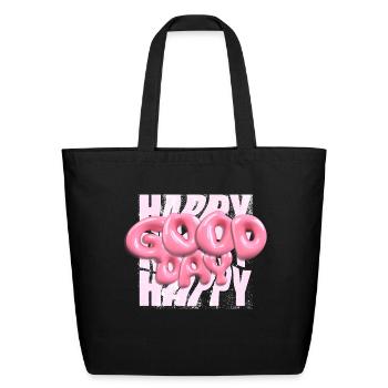 Good day design - Eco-Friendly Cotton Tote - black - Front