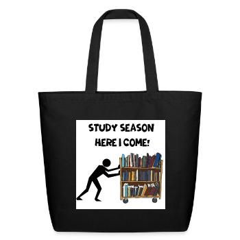 Bake to school motivation tee - Eco-Friendly Cotton Tote - black - Front
