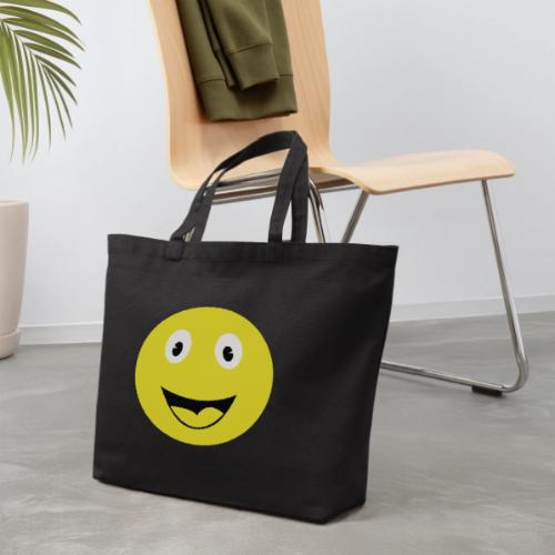 Yellow Happy Face Print - Eco-Friendly Cotton Tote