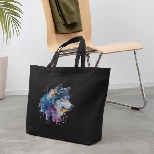 Splash-Art Wolf Head - Eco-Friendly Cotton Tote