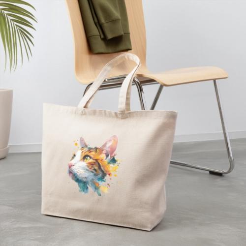 Cat: Feline Ink Burst - Eco-Friendly Cotton Tote
