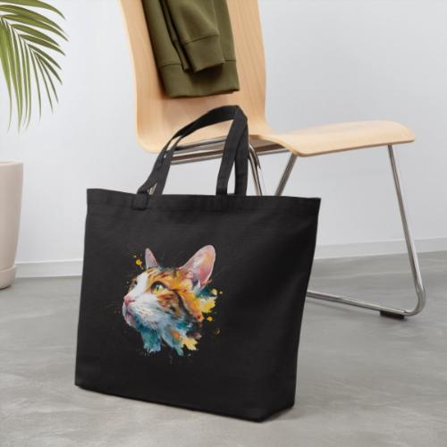 Cat: Feline Ink Burst - Eco-Friendly Cotton Tote