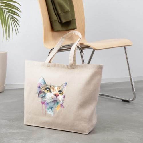 Chromatic Cat Splash - Eco-Friendly Cotton Tote