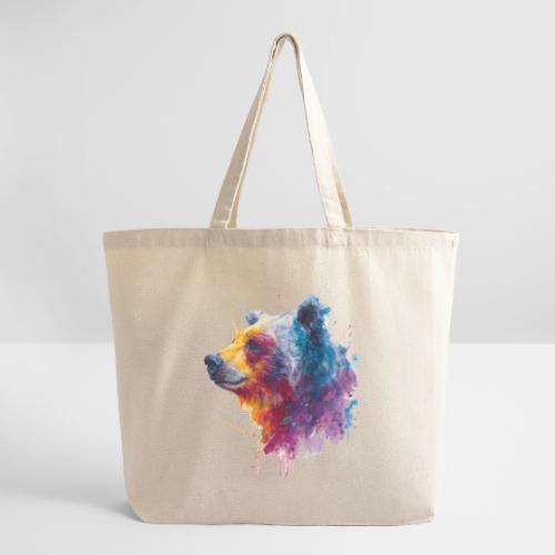 Watercolor Bear Portrait - Eco-Friendly Cotton Tote