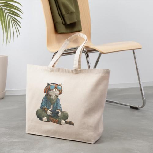 Cat: Purrfect Player - Eco-Friendly Cotton Tote