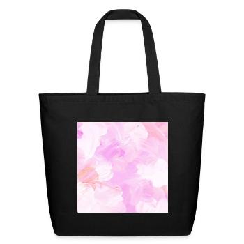 Pastel Petals Brushscape - Eco-Friendly Cotton Tote - black - Front