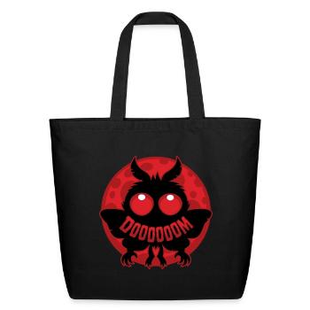 Mini Moonlit Mothman of DOOOOOOM - Eco-Friendly Cotton Tote - black - Front