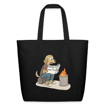 Managing The Bare Minimum - Eco-Friendly Cotton Tote - black - Front