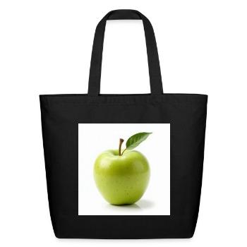 Green Apple Crisp Charm - Eco-Friendly Cotton Tote - black - Front