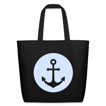Anchor - Eco-Friendly Cotton Tote - black - Front