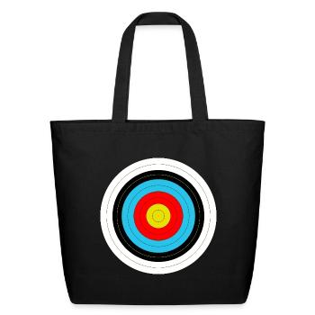 Archery target - Eco-Friendly Cotton Tote - black - Front