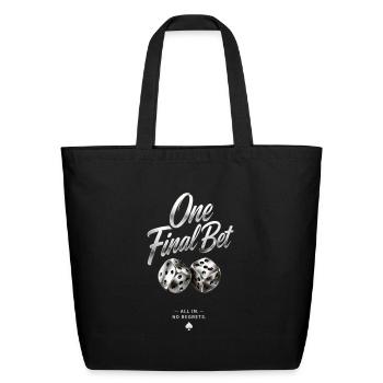 One Final Bet | Roller Casino Luxury Dice Silver - Eco-Friendly Cotton Tote - black - Front