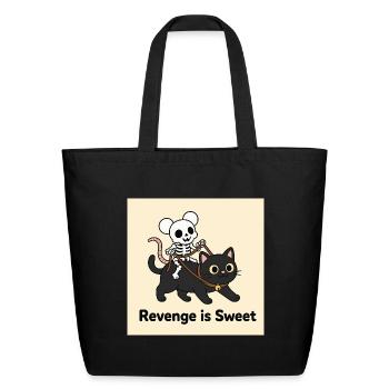 Revenge is Sweet Halloween Design - Eco-Friendly Cotton Tote - black - Front