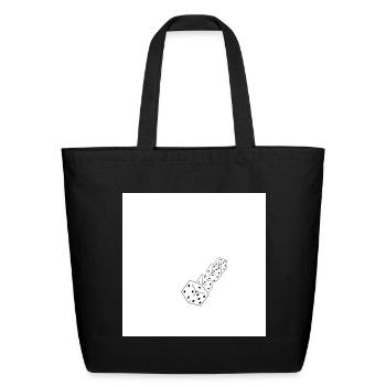 Rolling Dice Line Art - Eco-Friendly Cotton Tote - black - Front
