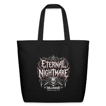 Eternal Nightmare Halloween Skull - Eco-Friendly Cotton Tote - black - Front