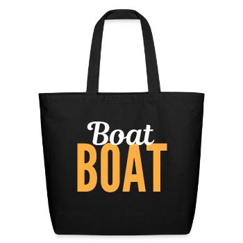Boat - Eco-Friendly Cotton Tote - black - Front