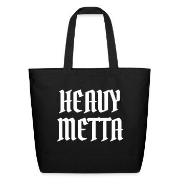 Heavy Metta - Eco-Friendly Cotton Tote - black - Front