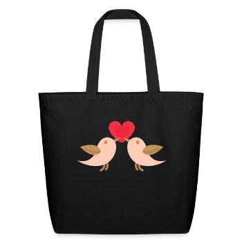 oh for love sake collection - Eco-Friendly Cotton Tote - black - Front