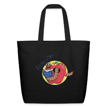 Read On... - Eco-Friendly Cotton Tote - black - Front