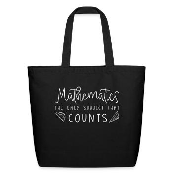 Mathematics - Eco-Friendly Cotton Tote - black - Front