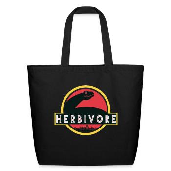 Plant Based Herbivore - Eco-Friendly Cotton Tote - black - Front