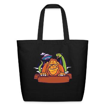Friends Creature - Eco-Friendly Cotton Tote - black - Front