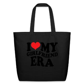 I Love My Girlfriend Era - Eco-Friendly Cotton Tote - black - Front