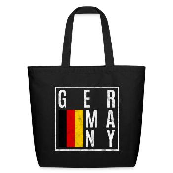 Germany - Eco-Friendly Cotton Tote - black - Front