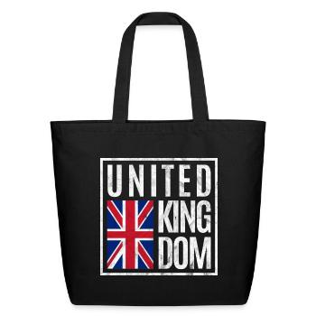 United Kingdom - Eco-Friendly Cotton Tote - black - Front
