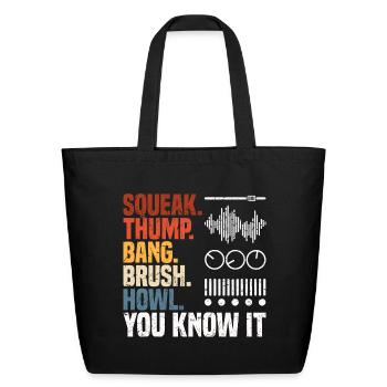 Sound Engineer Gifts | Sound Engineer Deejay DJ - Eco-Friendly Cotton Tote - black - Front