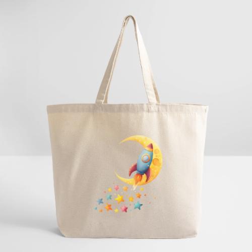 Rocket Trail of Stars - Eco-Friendly Cotton Tote