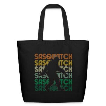 Retro Sasquatch - Eco-Friendly Cotton Tote - black - Front