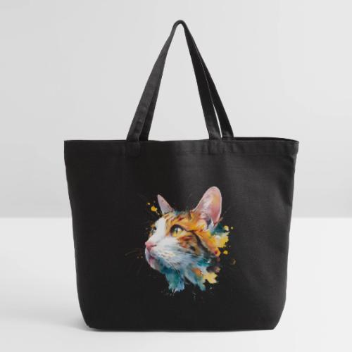 Cat: Feline Ink Burst - Eco-Friendly Cotton Tote