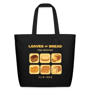 Funny Cat Loafing - Eco-Friendly Cotton Tote - black - Front
