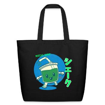 Matcha Buddy Cup Pop - Eco-Friendly Cotton Tote - black - Front
