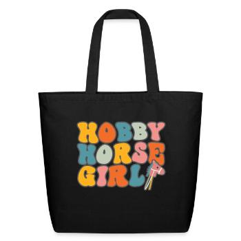 Hobby Horse Girl Design Hobbyhorse - Eco-Friendly Cotton Tote - black - Front