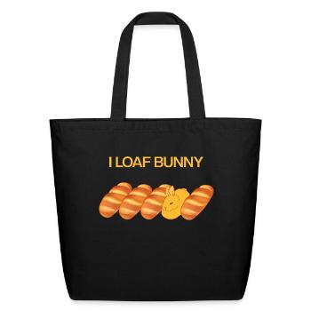 I Loaf Bunny - Eco-Friendly Cotton Tote - black - Front
