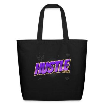 Hustle boy - Eco-Friendly Cotton Tote - black - Front