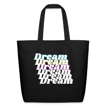 Dream - Eco-Friendly Cotton Tote - black - Front