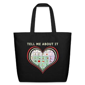 AAC Speech Communication - Eco-Friendly Cotton Tote - black - Front
