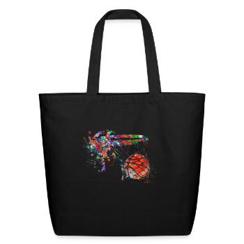 Basketball ball - Eco-Friendly Cotton Tote - black - Front