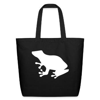 frog - Eco-Friendly Cotton Tote - black - Front