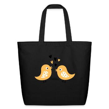 Hello - Eco-Friendly Cotton Tote - black - Front