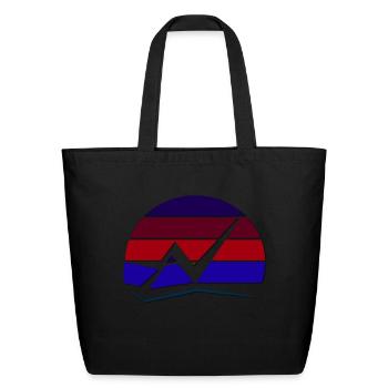 Inspiration géométrique - Sac fourre-tout en coton naturel - noir - Devant