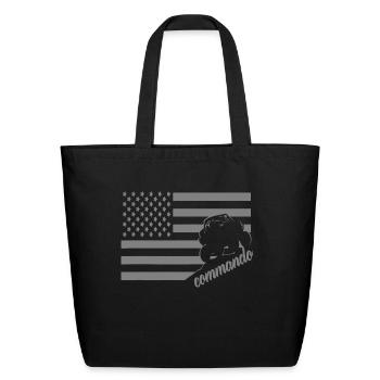 jeepster commando - Eco-Friendly Cotton Tote - black - Front