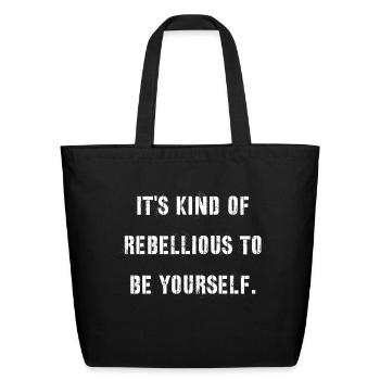 Be yourself - Eco-Friendly Cotton Tote - black - Front