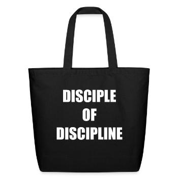 Disciple of Discipline nostalgia - Eco-Friendly Cotton Tote - black - Front