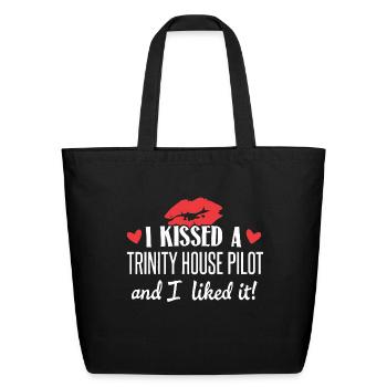 I KISSED TRINITY HOUSE PILOT - Eco-Friendly Cotton Tote - black - Front
